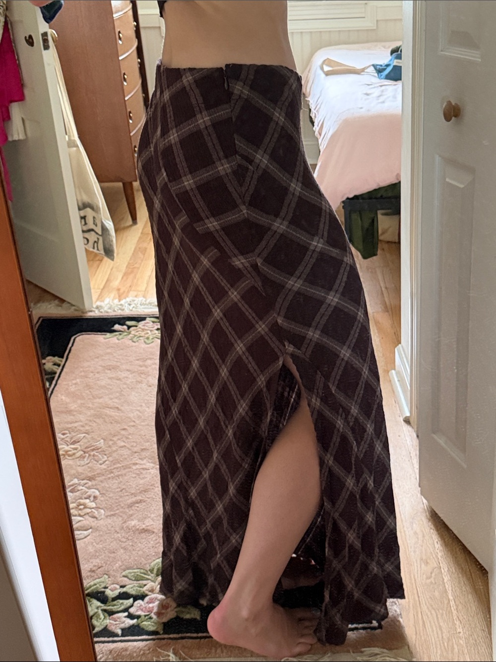 Free People Plaid Maxi Skirt - Picture 2 of 3